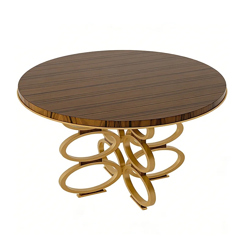 Desk Setup Wood - Tavolo da Pranzo Rotondo di Lusso