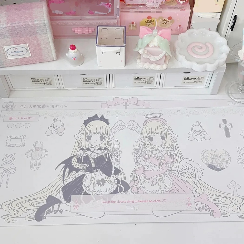 Desk Setup Dorm - Tappetino da scrivania originale Chobits Twins,