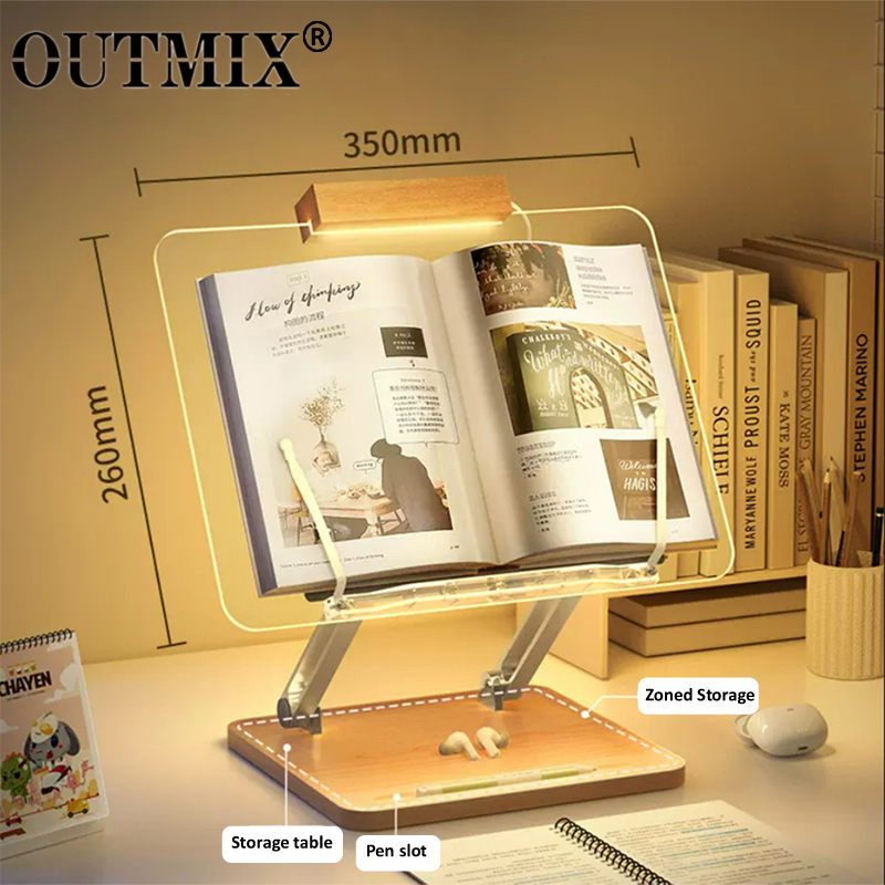 Desk Setup Wood - Supporto da Lettura in Legno con