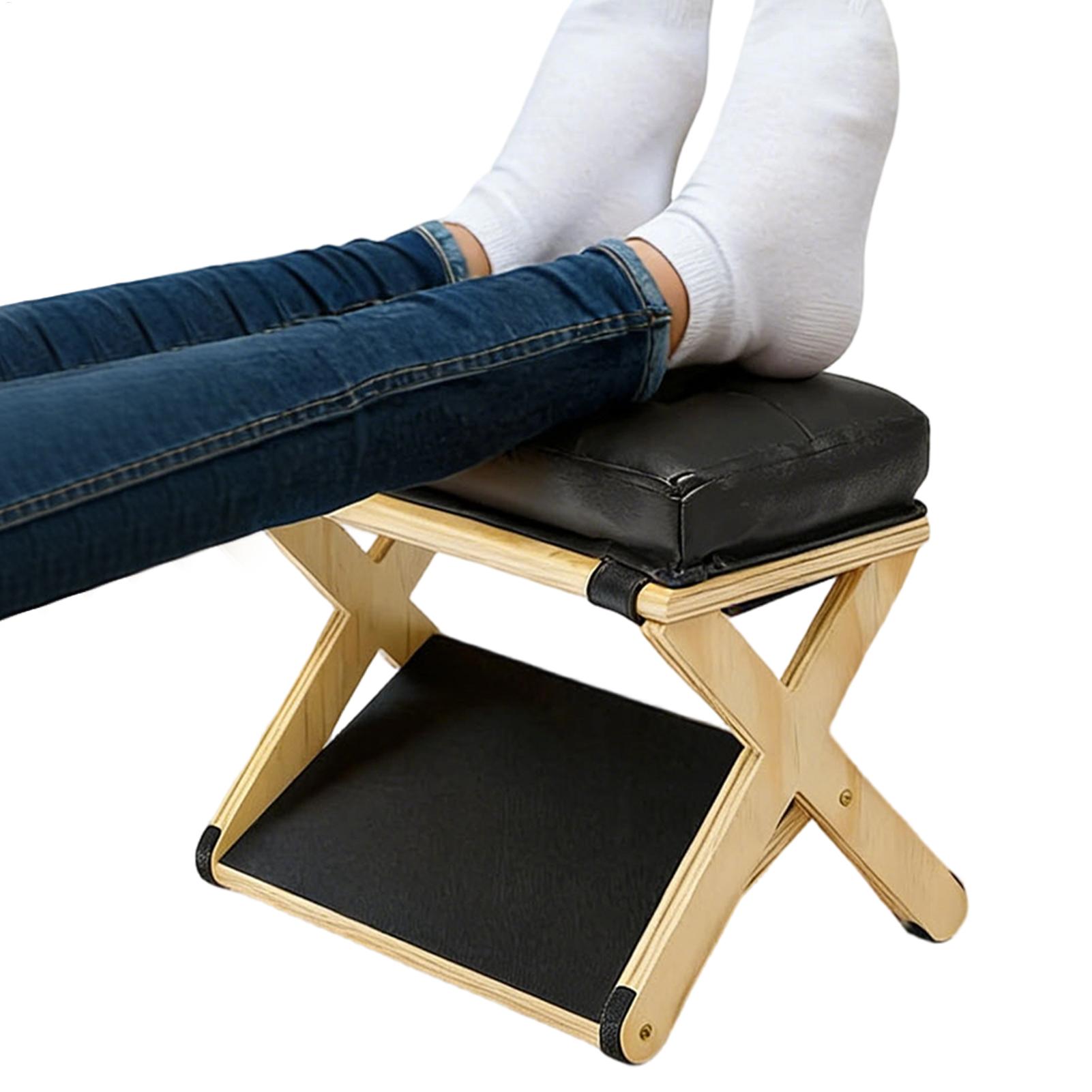 Desk Setup Ergonomic - Poggiapiedi Ergonomico in Legno a Doppio