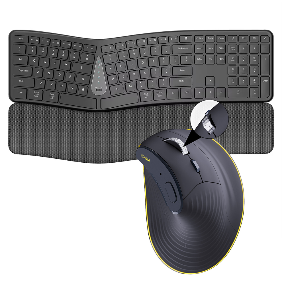 Desk Setup Keyboard - Combinazione tastiera e mouse wireless 2.4G,