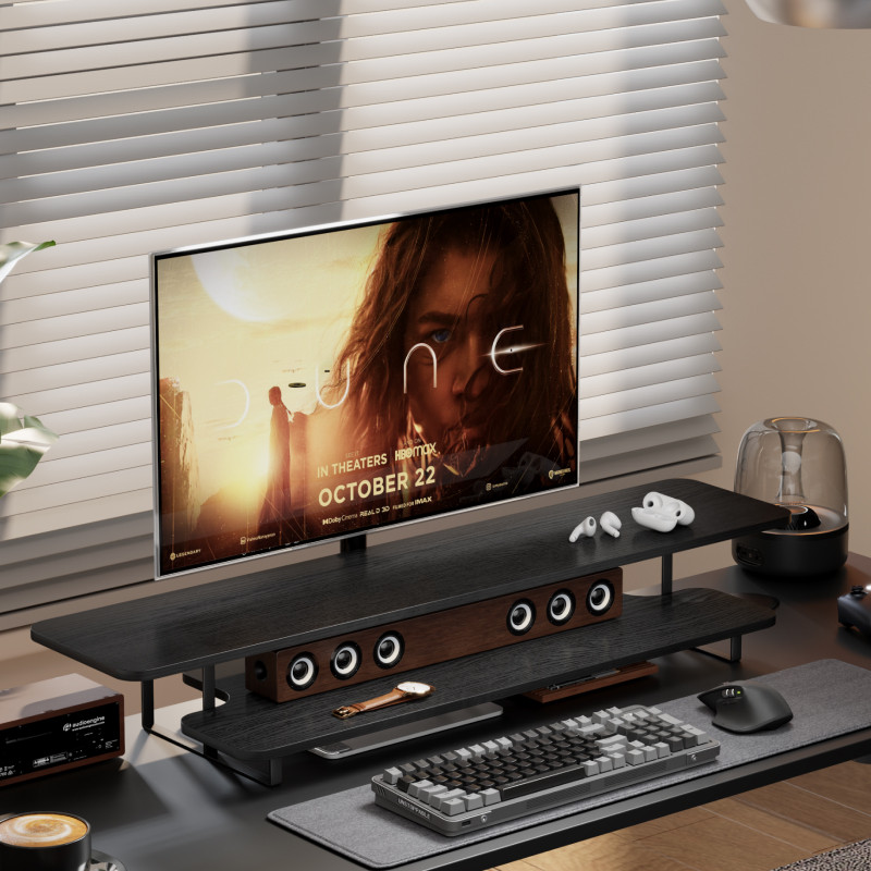Supporto per Monitor in Legno  - Desk Setup With Laptop And Monitor recensione e prezzo