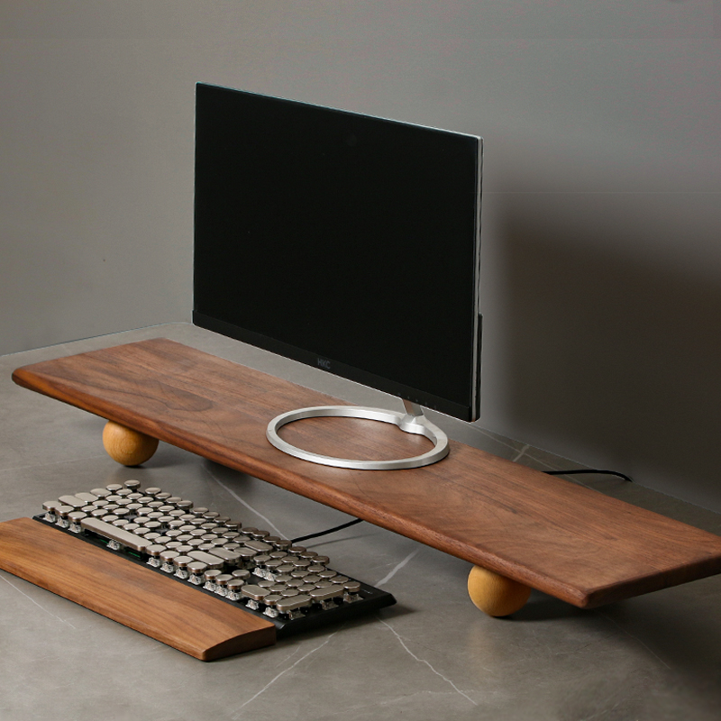 Supporto per monitor in legno  - Desk Setup With Laptop And Monitor recensione e prezzo