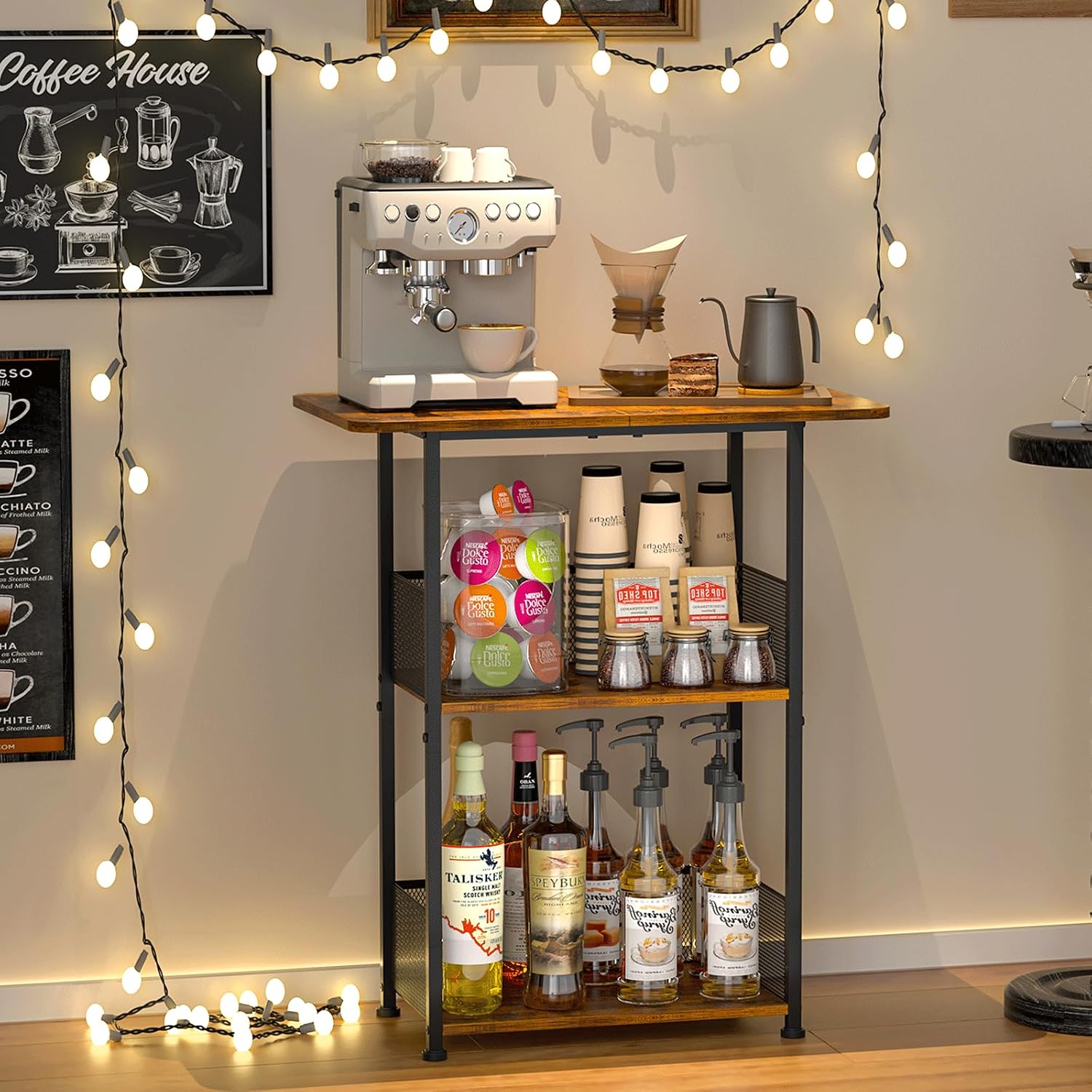 Mini Scaffale da Terra per Caf - Desk Setup Wood recensione e prezzo