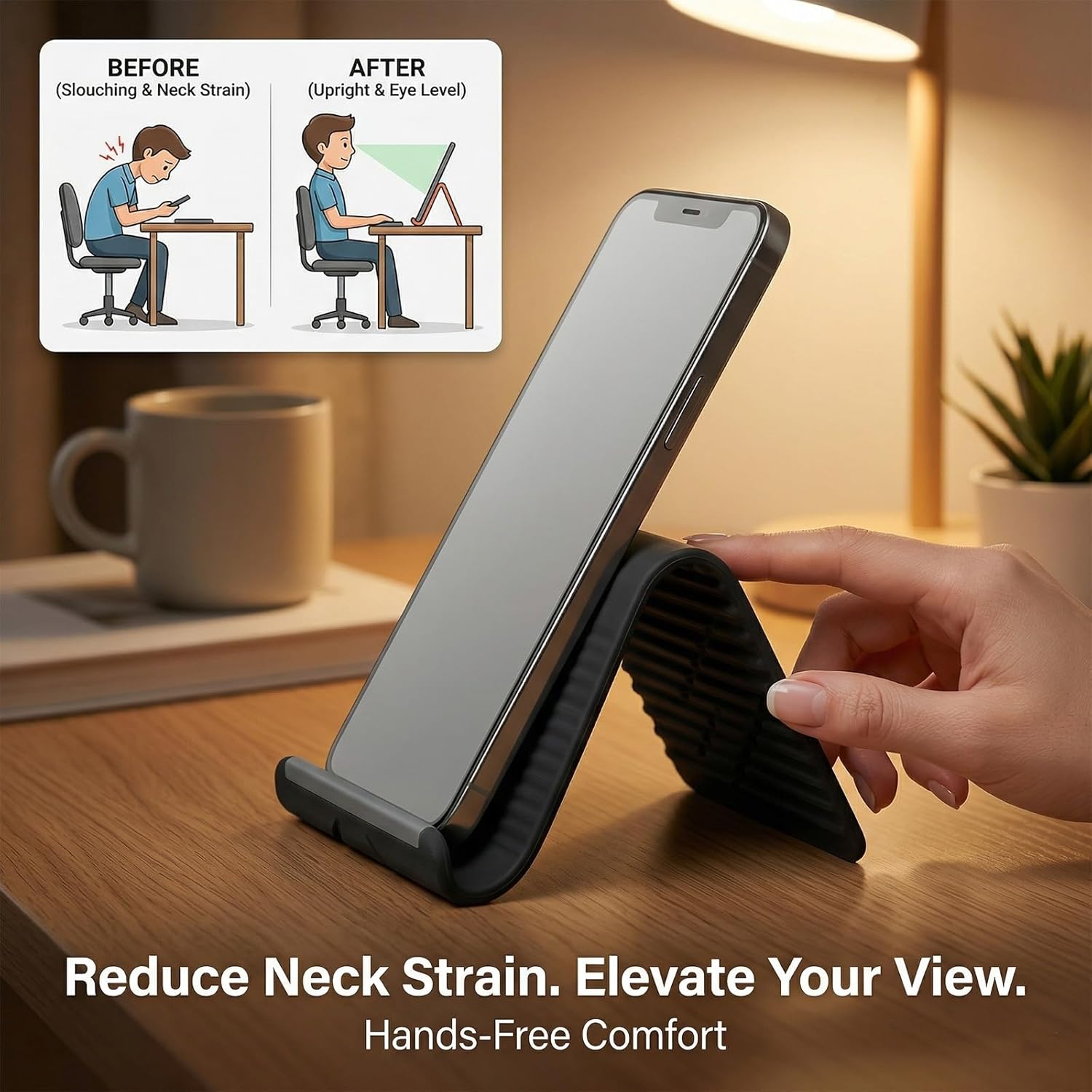 Supporto per telefono in silic - Desk Setup Table recensione e prezzo