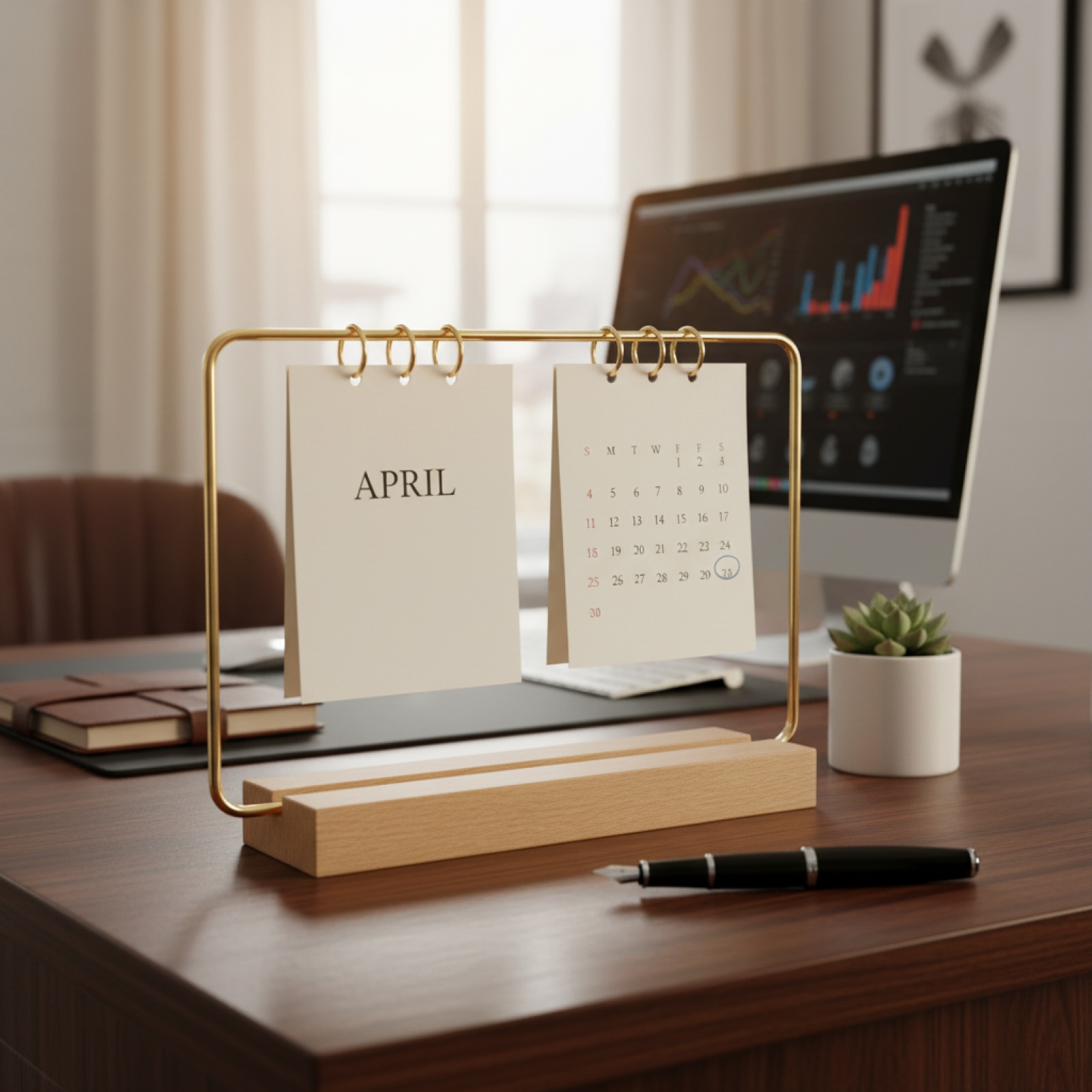 Supporto per calendario con ba - Desk Setup Wood recensione e prezzo